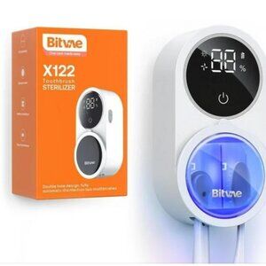 Bitvae X122 Toothbrush Cleanser Sanitizer LED Smart Screen Wall Mount Holder